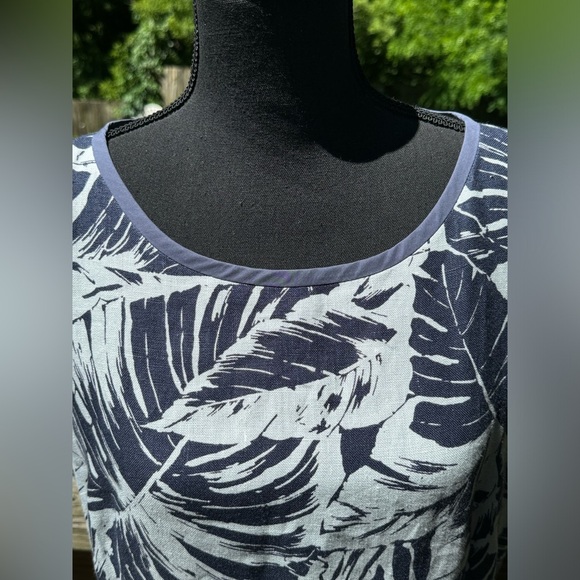 MaxMara weekend 100% cotton Prince Leaf Print Dress size 14 - Picture 4 of 7